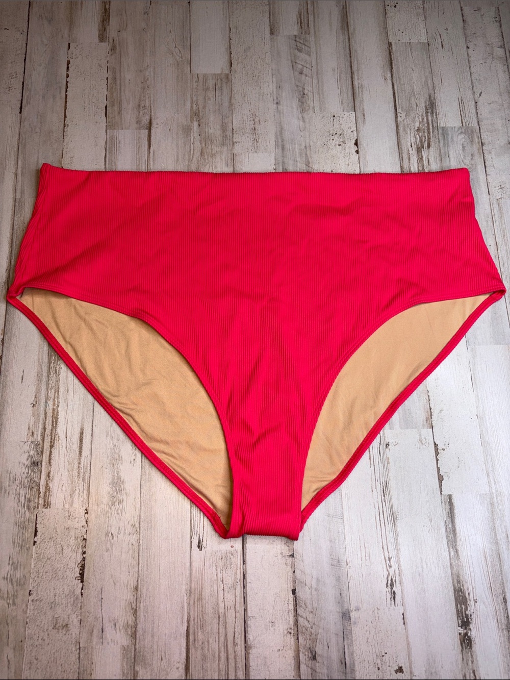 Old Navy Bikini BOTTOM 4XL Swimsuit Bathing Suit Pink Ribbed